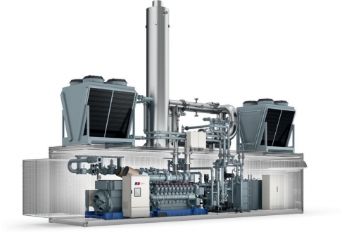 Газопоршневий генератор mtu 8V4000 GS  (електрична потужність до 1,013 МВт, тепло 1,024 МВт)